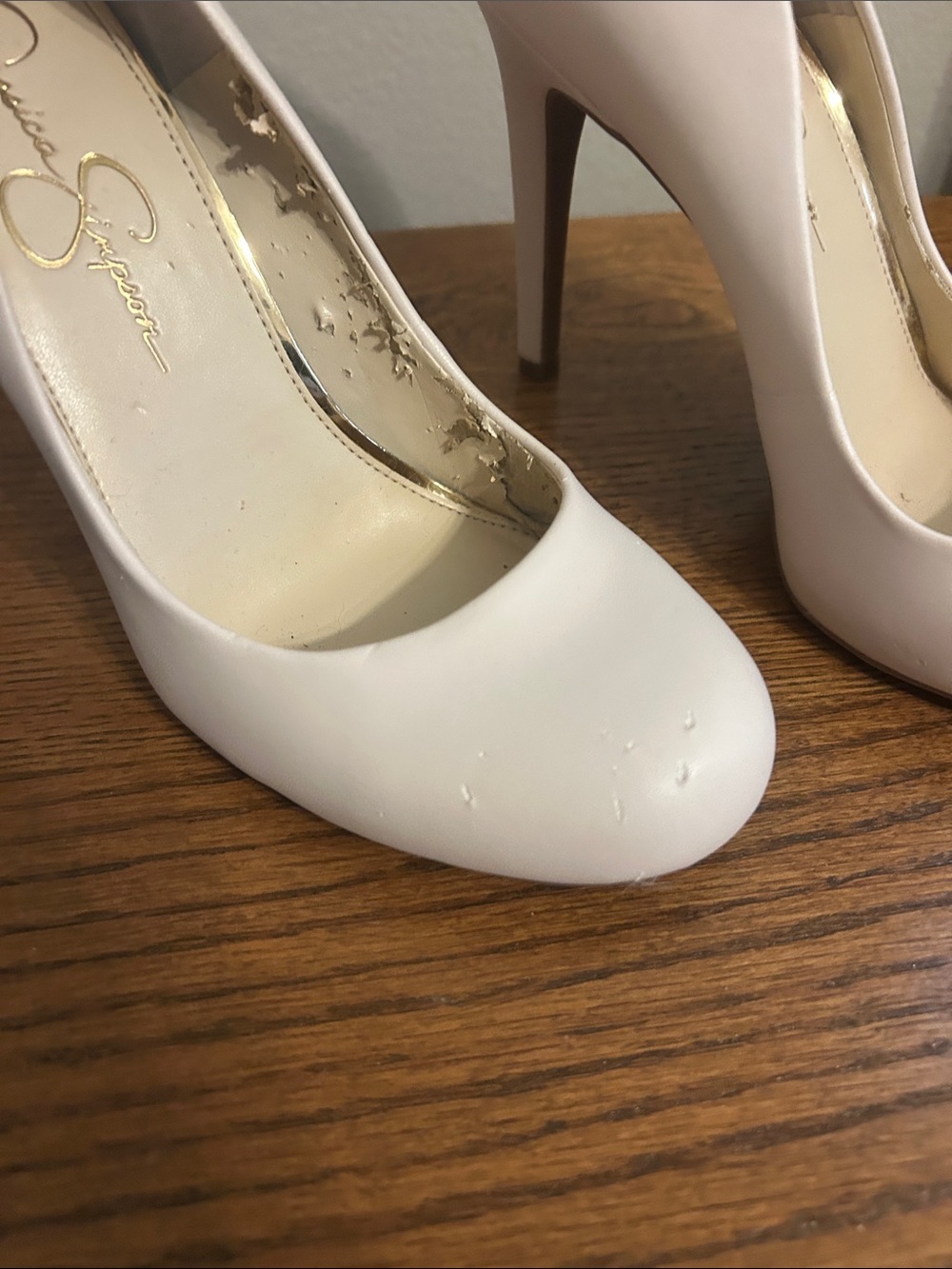 Jessica Simpson Pale cream Round-Toe Stiletto Pumps 7.5 - Picture 2 of 4